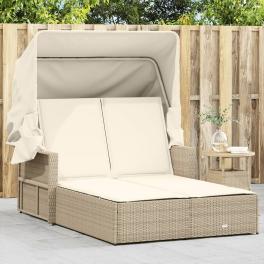 Double sun lounger beige, cream white