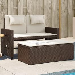 Garden bench brown, cream white