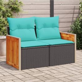 Garden sofa black, blue