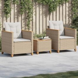 Bistro set beige, cream white