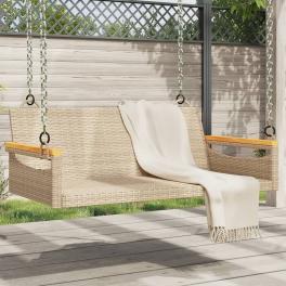 Patio swing bench beige