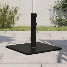 Umbrella base black steel 37.5 lb umbrella base square
