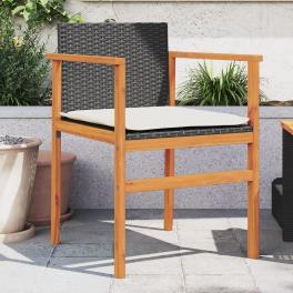 Garden chair black and cream white
