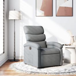 Recliner chair light gray polyester standard recliner chair