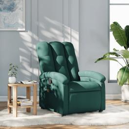 Massage recliner chair dark green