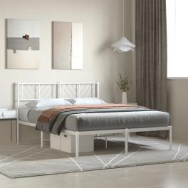 Metal bed frame white steel double metal bed frame rectangular