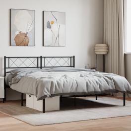 Metal bed frame black steel king size metal bed frame