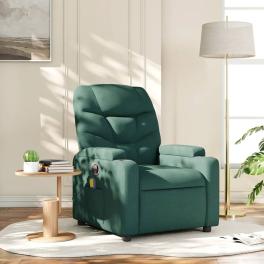 Massage recliner chair dark green