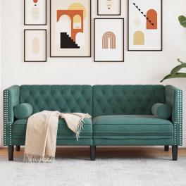 Chesterfield sofa dark green