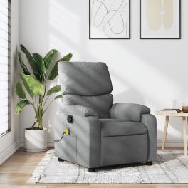 Massage recliner chair light grey