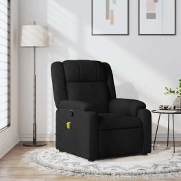 Massage recliner chair black polyester, metal, plywood medium