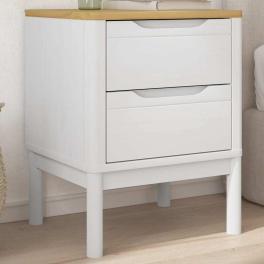 Bedside cabinet white solid pine wood small bedside cabinet