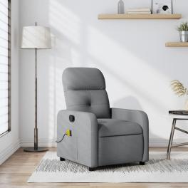 Massage recliner chair light grey