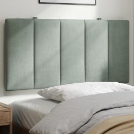 Headboard cushion light grey velvet (100% polyester), foam