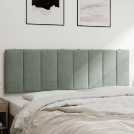 Headboard cushion light grey velvet, foam 60 in wide