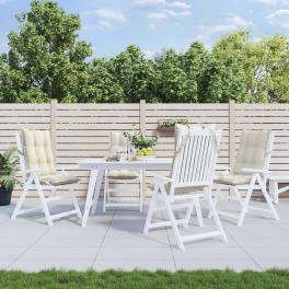 Highback chair cushion set of 4 cream