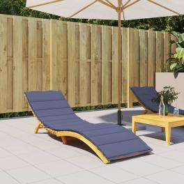 Sun lounger cushion navy blue oxford fabric (100% polyester)