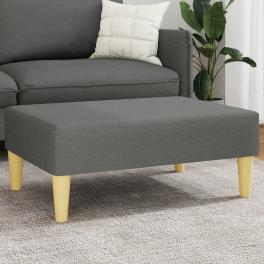 Footstool dark gray 100% polyester, plywood, foam, plastic