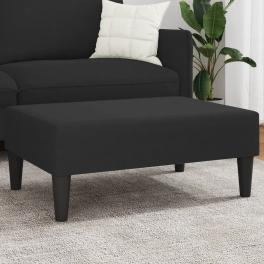 Footstool black velvet (100% polyester), plywood compact durable