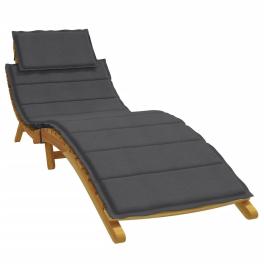 Sun lounger cushion melange anthracite 100% polyester
