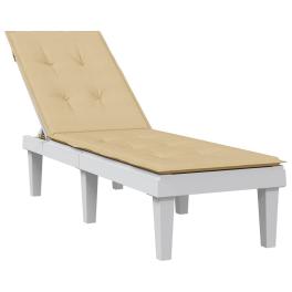 Deck chair cushion melange beige 100% polyester deck chair cushion