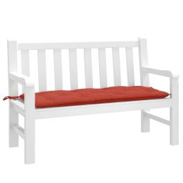 Garden bench cushion melange red 100% polyester, hollow fiber