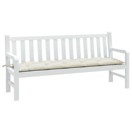 Garden bench cushion melange cream 100% polyester
