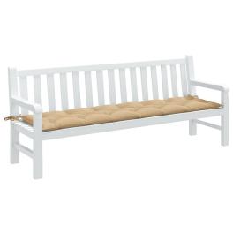 Garden bench cushion melange beige 100% polyester 79 x 19.7 in