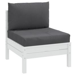 Pallet cushion melange anthracite foam fiber and polyester