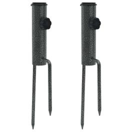 Parasol stand black galvanized steel adjustable diameter