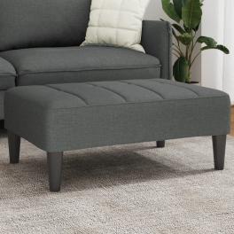 Footstool dark grey 100% polyester, plywood, plastic, foam medium