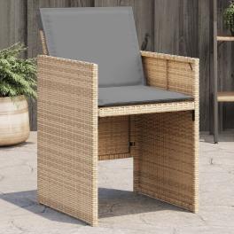 Patio chair mix beige poly rattan standard foldable patio chair