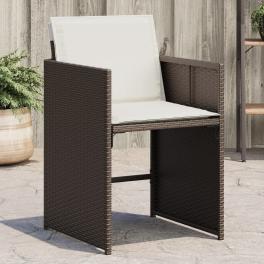 Patio chair brown, cream white