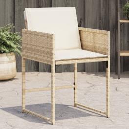 Patio chair beige pe rattan standard foldable patio chair