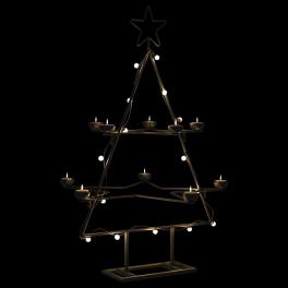 Metal christmas tree black powder-coated steel 30 in collapsible
