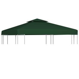 Gazebo canopy green polyester with pvc coating 10 x 10 feet