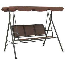 Porch swing coffee powder-coated steel frame large