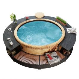 Hot tub surround black