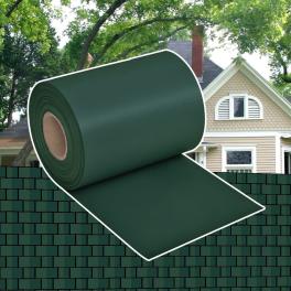 Garden privacy screen pvc 229.7'x0.6' green