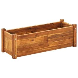 Raised bed warm rustic acacia wood large raised bed rectangular