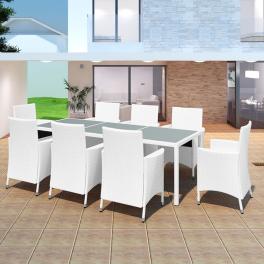 Outdoor furniture set cream white