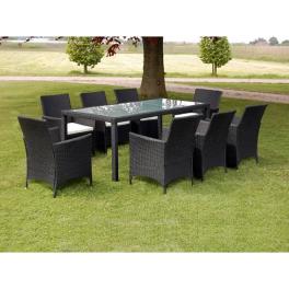 Garden furniture set black