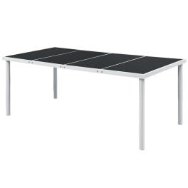 Outdoor dining table black and grey