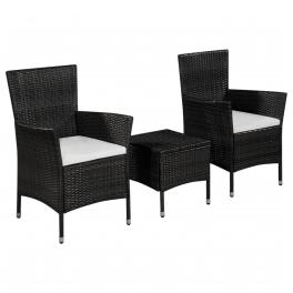 Garden furniture set black