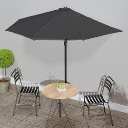 Garden parasol anthracite polyester fabric 118.1 x 61.0 in