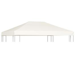 Gazebo top cover cream white polyester with pvc coating