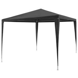 Party tent anthracite polyethylene roof, steel frame 10 x 10 ft