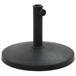 Parasol base black polyresin 22.0 lbs decorative inlays