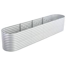 Garden raised bed silver galvanized steel large tough