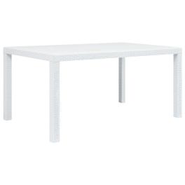 Garden table white plastic 59.1x35.4x28.3 in durable